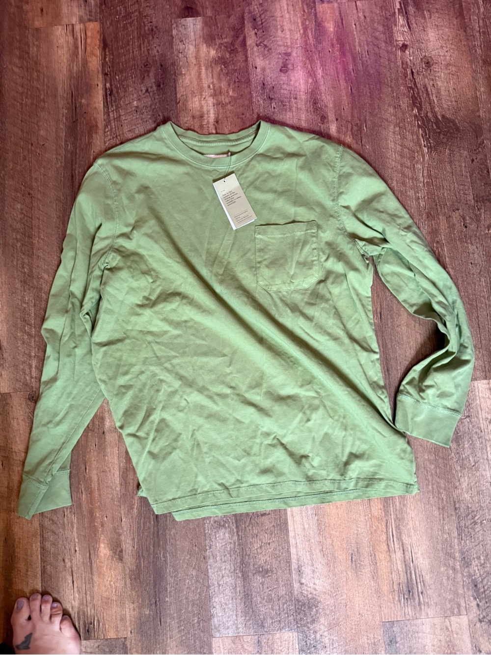 Long Sleeve Pocket T-Shirt - light Green